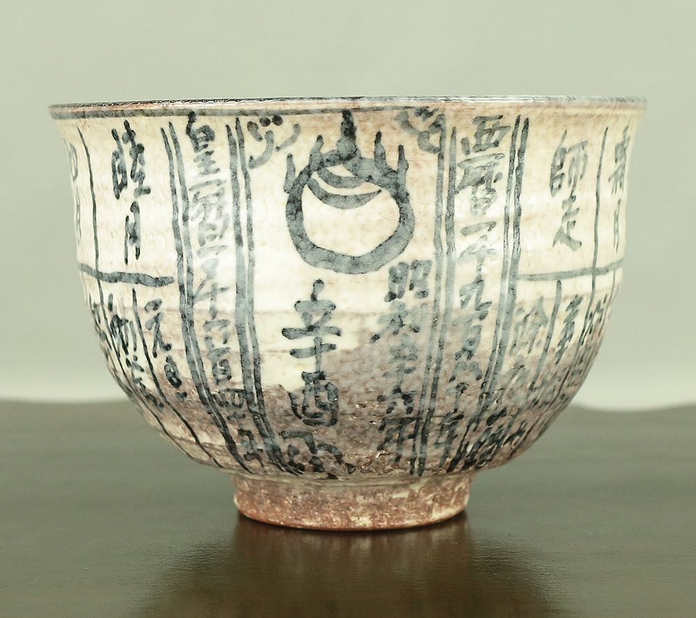 浅見与し三 Asami Yoshizo (b1961) Kyo ware Calendar Tea Bowl with